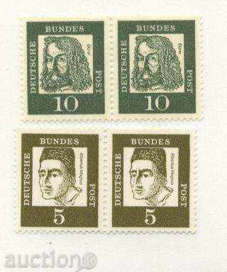 Чисти марки Личности 1961 от Германия