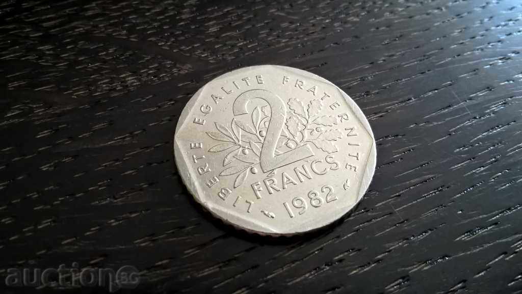 Монета - Франция - 2 франка | 1982г.