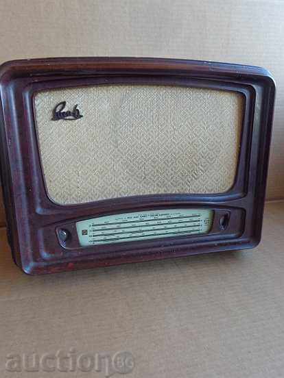 Old radio RIGA 6 radio, lamp USSR 1952