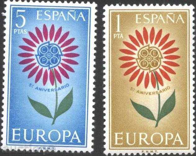 Чисти марки Европа СЕПТ  1964  от Испания