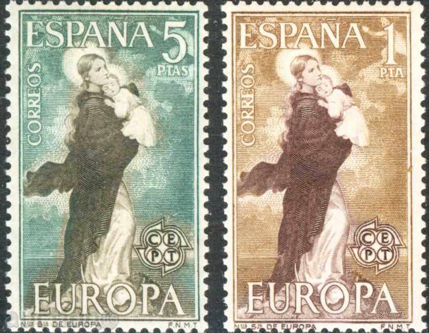 Καθαρό Μάρκες Ευρώπη Σεπτέμβριο 1963 από την Ισπανία