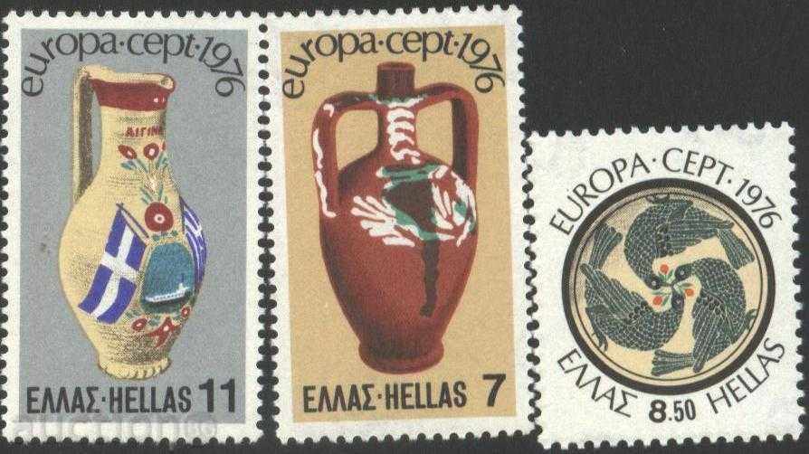 Чисти марки Европа СЕПТ 1976  от Гърция