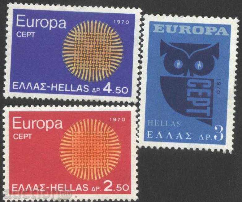 Чисти марки Европа СЕПТ 1970  от Гърция