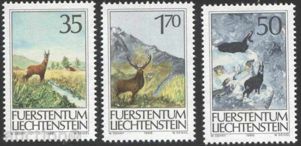 Καθαρίστε τα σήματα πανίδας κυνήγι ελαφιών 1986 από το Λιχτενστάιν
