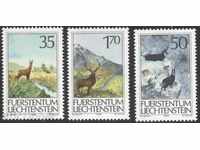 Чисти марки  Фауна Лов Елени 1986 от Лихтенщайн