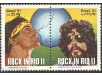 Чисти марки Музика Рок 1991 от Бразилия