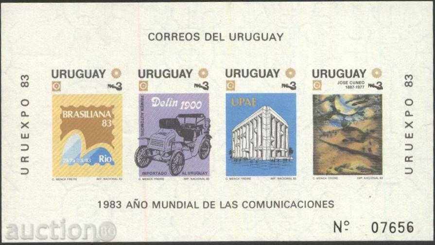 Souvenir Block Automotive, Painting, Architecture 1983 Uruguay