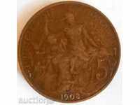 5 centimes - 1908 Γαλλία