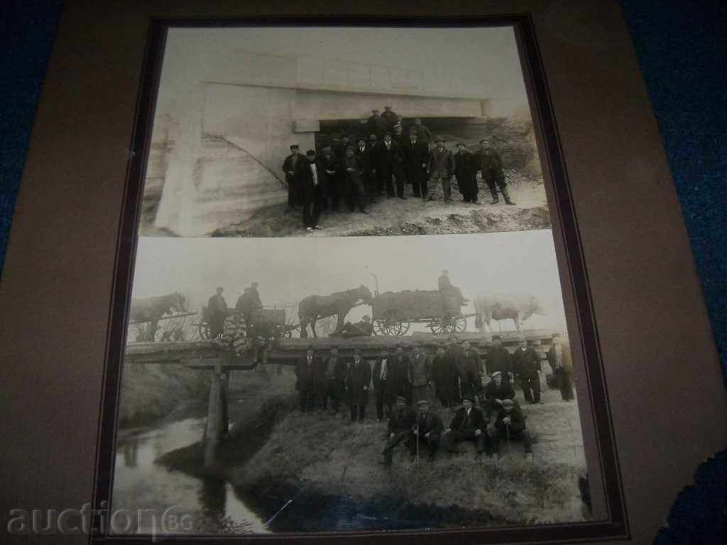 Old photography in front of the old and the new bridge - 5 Old photography in front of the old and the new bridge - 5