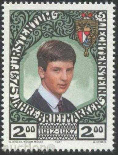 Clean Stamp 75 Years of Stamps, Prince Alois 1987 of Liechtenstein