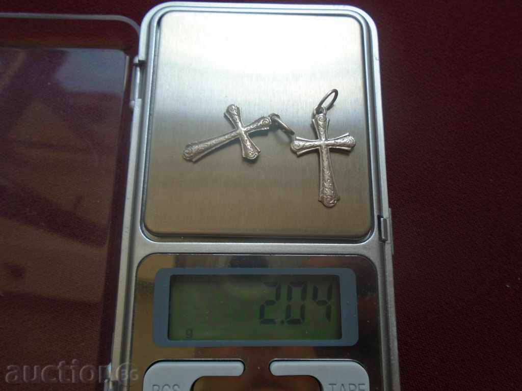 SILVER CROSSES - 2 pcs. - 7 SILVER CROSSES - 2 pcs. - 7