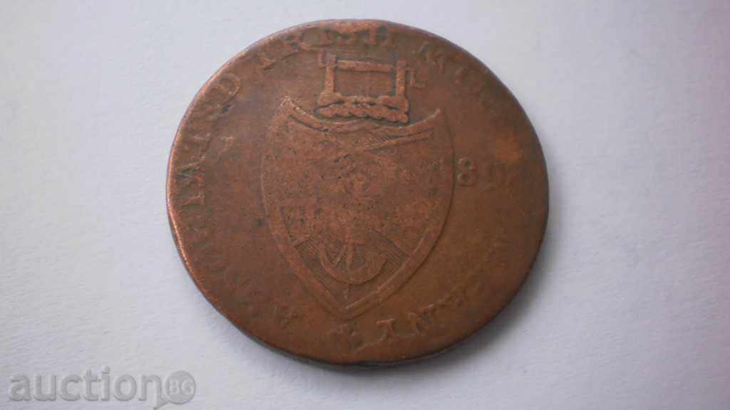 Țara Galilor ½ penny 1789 moneda destul de rare cu preț € 10.23 | 20.01 BGN