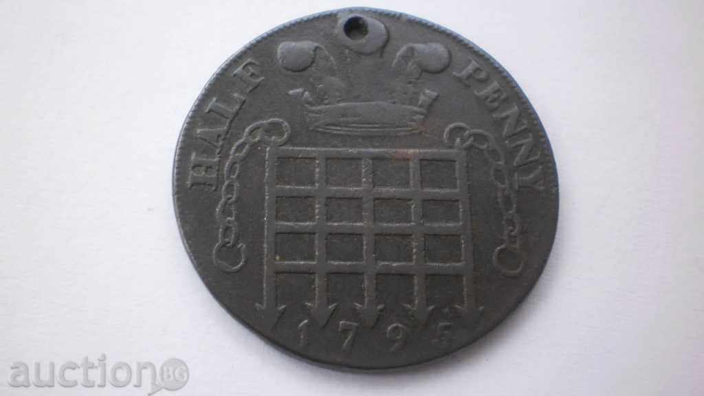 Țara Galilor ½ penny 1795 moneda destul de rare cu preț € 10.23 | 20.01 BGN Țara Galilor ½ penny 1795 moneda destul de rare cu preț € 10.23 | 20.01 BGN