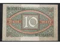 Germania 10 bill Brands 1920 HF rare proiect de lege