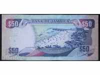 Bill Jamaica 50 Dollar 2008 VF rare proiect de lege