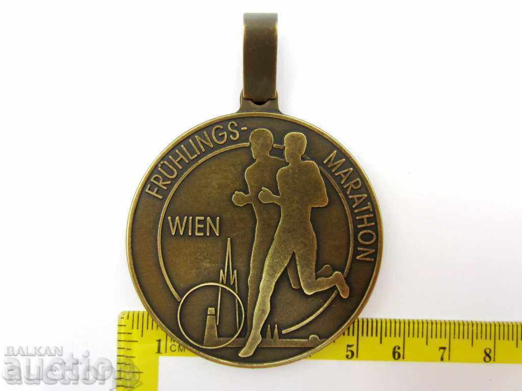 VIENNA MARATHON PRIZE MEDAL-1989-ORIGINAL - 6 VIENNA MARATHON PRIZE MEDAL-1989-ORIGINAL - 6
