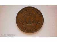 Англия  ½  Пени   1938  Рядка Монета