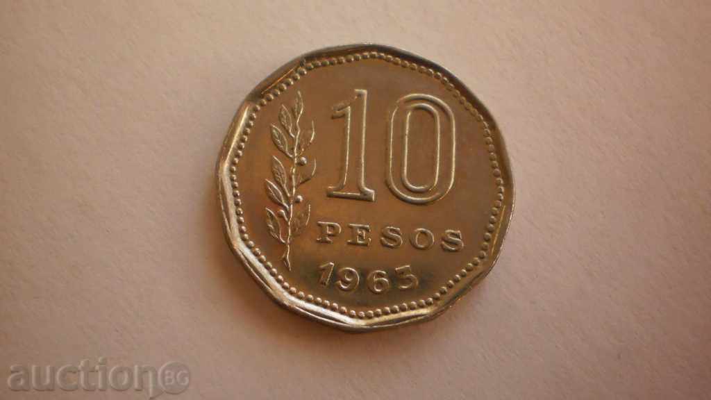 Argentina 10 Pesos 1963 monede Rare cu preț € 1.02 | 1.99 BGN