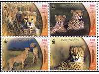 Чисти марки WWF Фауна  Гепарди 2003  от Иран