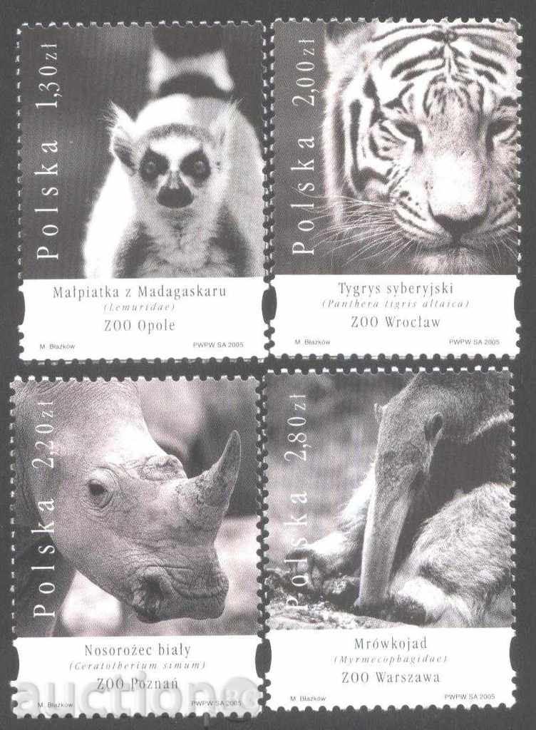 Чисти марки Зоопарк Фауна Животни 2005 от Полша