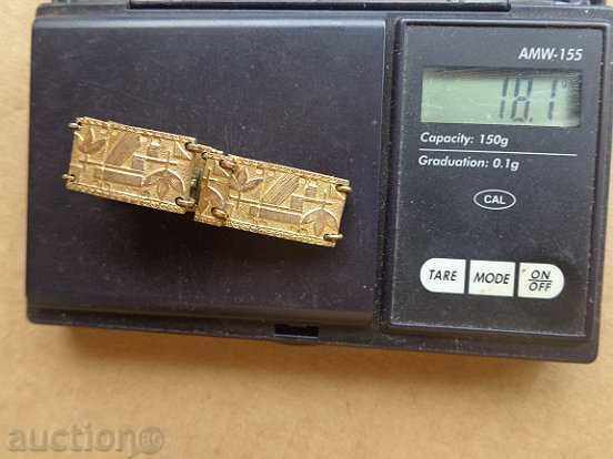 Renaissance bronze bracelet with gilded jewel, ornament - 5 Renaissance bronze bracelet with gilded jewel, ornament - 5