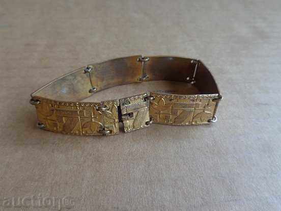 Renaissance bronze bracelet with gilded jewel, ornament - 6 Renaissance bronze bracelet with gilded jewel, ornament - 6