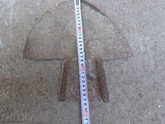 Auction Old wrought plow with engravings, plow, lemish Auction Old wrought plow with engravings, plow, lemish