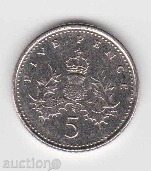 5 Pence 1998 United Kingdom