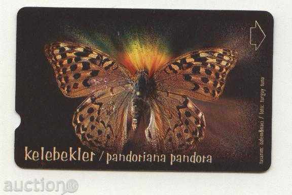 Phonecards Butterfly 2002 from Turkey