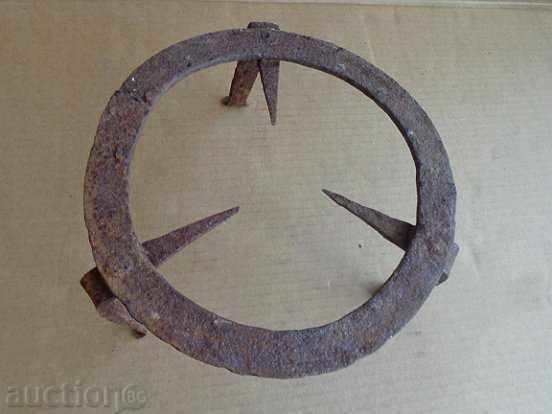 Auction  An old forged sack, fireplace, grill, wrought iron