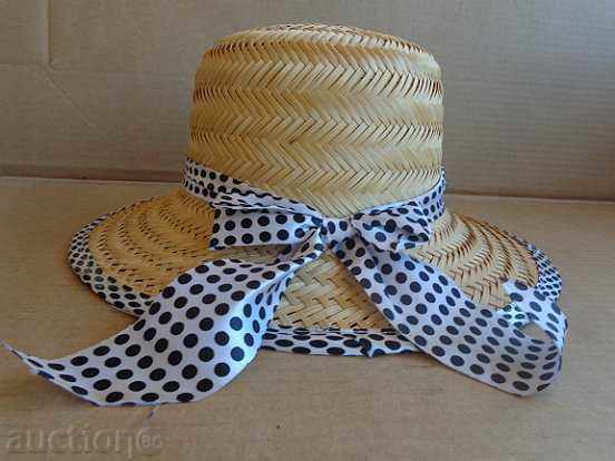 Branded women's straw hat, cape, bombe - 6