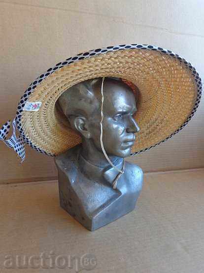 Branded women's straw hat, cape, bombe - 7