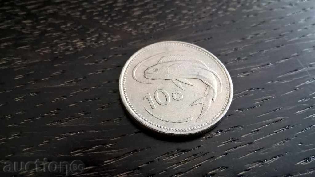 Coin - Malta - 10 cents | 1986