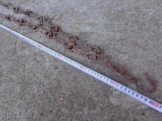 Аукцион Стара кована верига с кука, ченгел за огнище Аукцион Стара кована верига с кука, ченгел за огнище