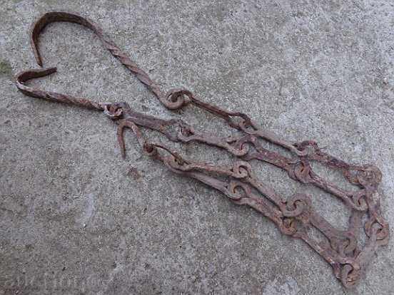 Стара кована верига с кука, ченгел за огнище - 7 Стара кована верига с кука, ченгел за огнище - 7