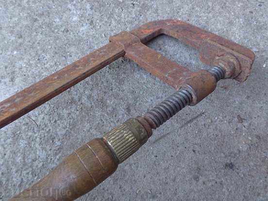 Vechi clemă tâmplar menghină, lemn - 5