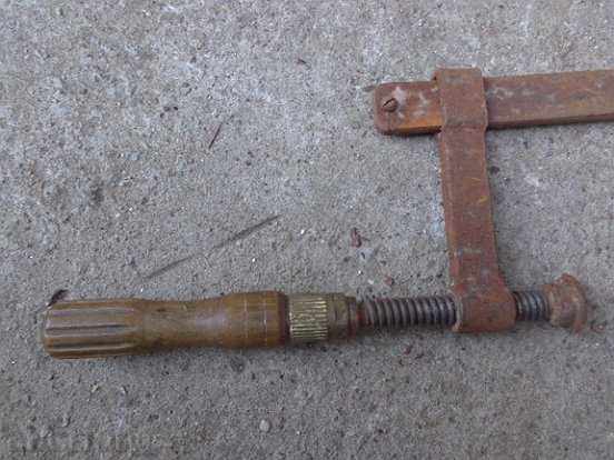 Vechi clemă tâmplar menghină, lemn - 6