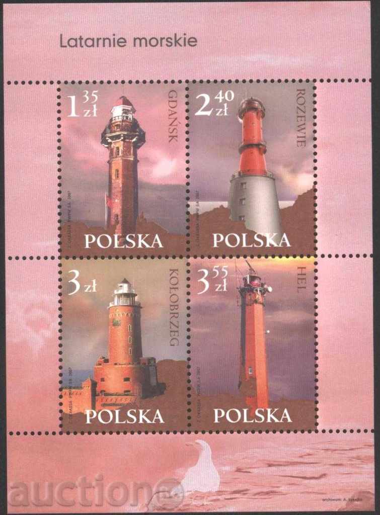 Чист блок Морски фарове 2007 от Полша