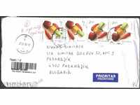 Traveled envelope with the brand Vegetables, Peppers 2012 from Romania