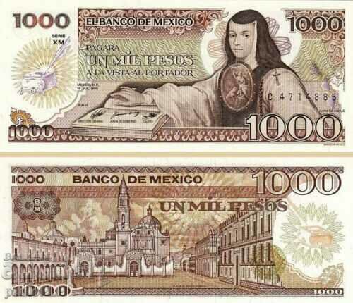 1000 Mexican pesos 1985
