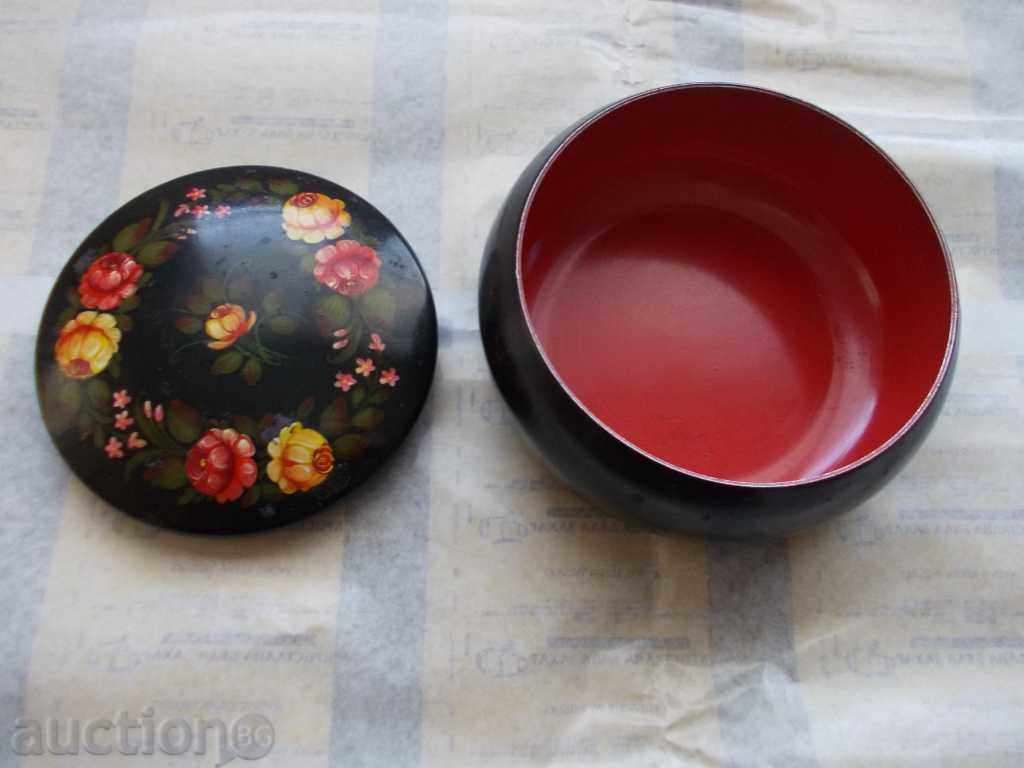 RUSSIAN METAL BOX "KHOKHLOMA" TYPE - 13 x 7.5cm. with price 35.00 BGN | € 17.90