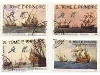 Клеймовани марки Кораби 1989 от  Сао Томе и Принсипи