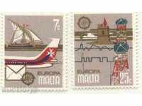 Καθαρό Πλοίο Αεροπλάνο Μάρκες Ευρώπη Σεπτέμβρη 1979 από τη Μάλτα