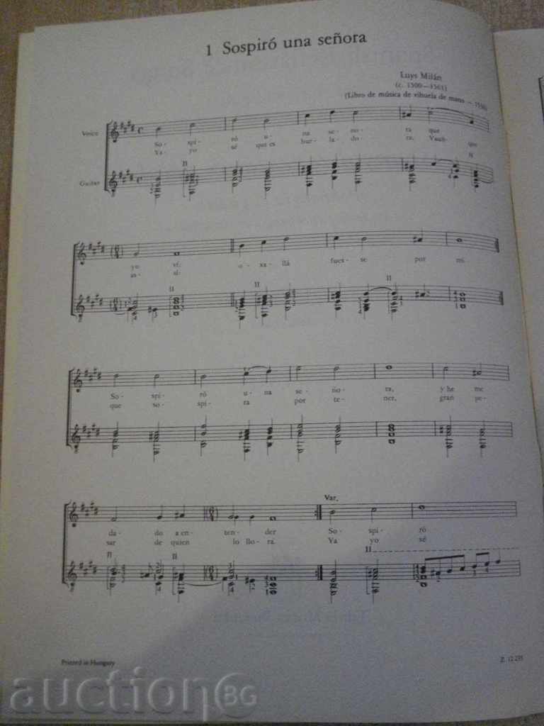 Book "Spanish Renaissance Songs for voice and guitar" -40p with price 10.00 BGN | € 5.11