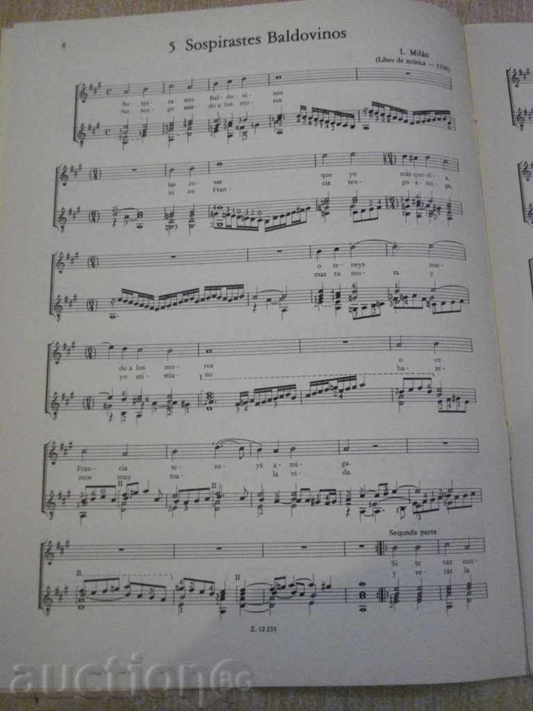 Auction  Book "Spanish Renaissance Songs for voice and guitar" -40p