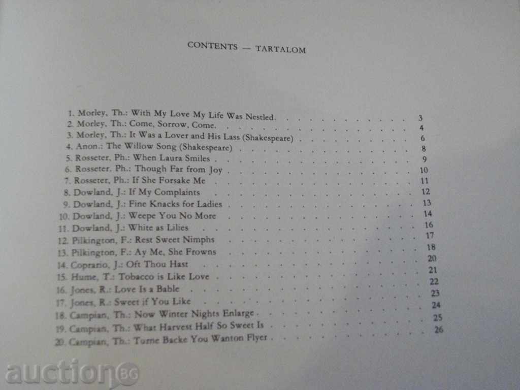 Book "English Renaissance Songs for Voice and Guitar" -28p - 5 Book "English Renaissance Songs for Voice and Guitar" -28p - 5