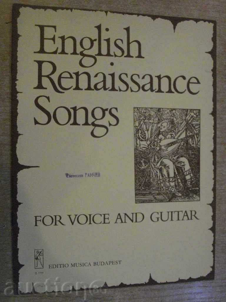 Book "English Renaissance Songs for Voice and Guitar" -28p