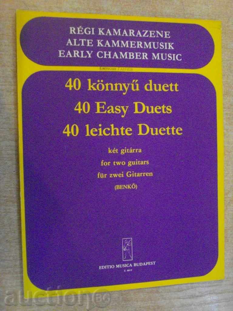 Βιβλίο "40 könnyű Duett KET gitárra - Benko" - 64 σ.
