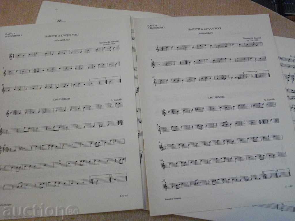 Auction Book "Reneszánsz táncok két fuvolára és gitárra-Benkő" -24t Auction Book "Reneszánsz táncok két fuvolára és gitárra-Benkő" -24t