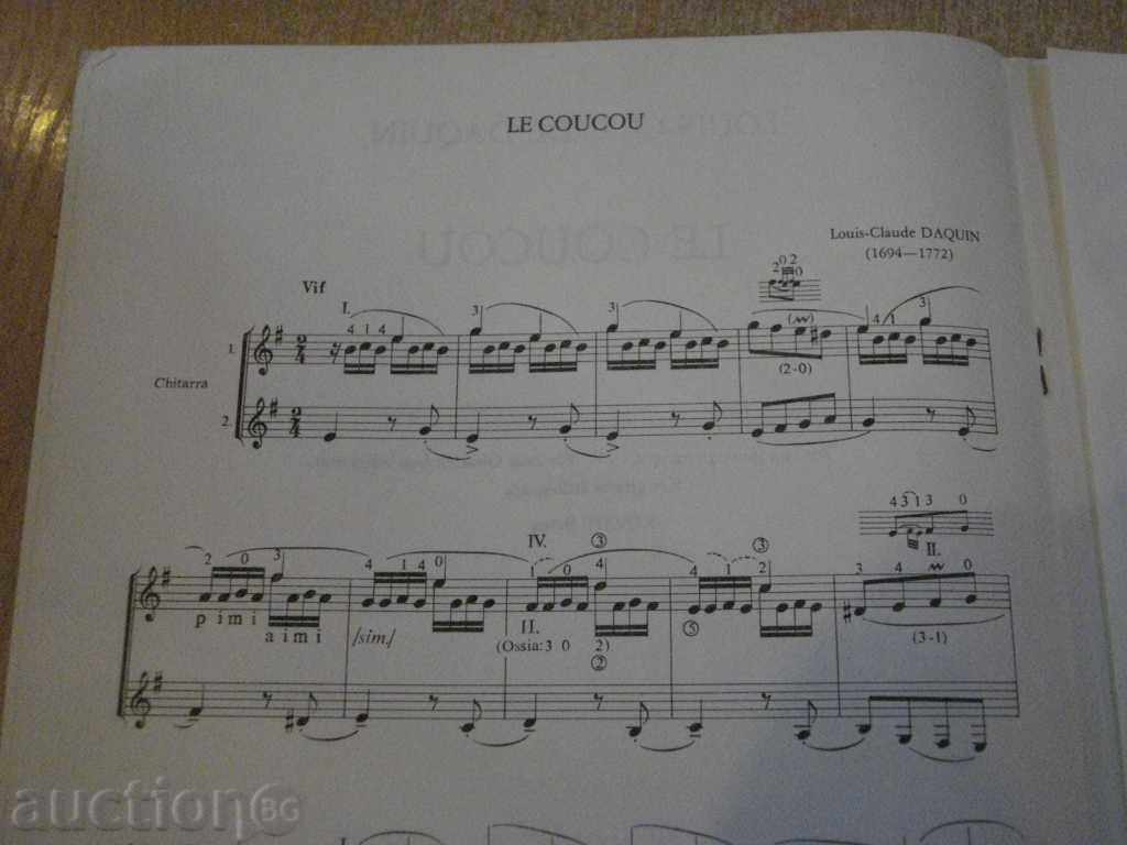 Auction The book "DAQUIN LE COUCOU KÉT GITÁRRA-KOVÁTS Barna" -6st Auction The book "DAQUIN LE COUCOU KÉT GITÁRRA-KOVÁTS Barna" -6st